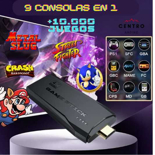 Game Stick Lite ®️ Consola VideoJuego (+10.000 juegos ) + Envío Gratis
